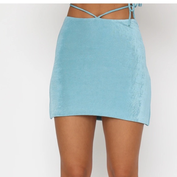 White Fox Blue Skirt - Picture 10 of 12